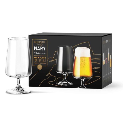 Zestaw 6 kieliszków do piwa 380 ml Mary Bohemia Prestige 5904121802633