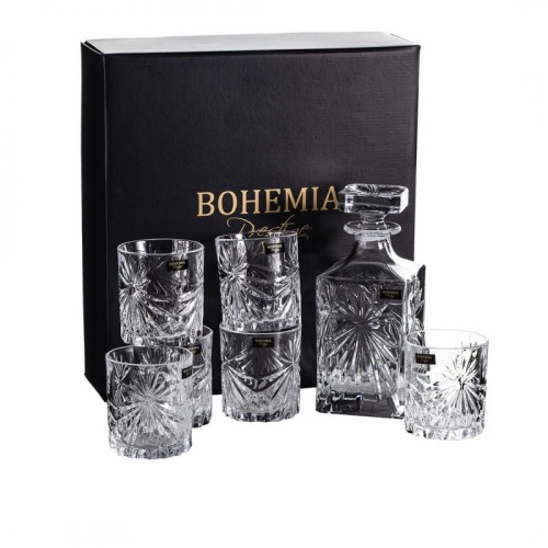Zestaw do whisky Karafka + 6 szklanek Fiore Bohemia Prestige 5904121802411