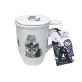 Kubek porcelanowy z zaparzaczem HEKSA Bogucice 300 ml 5903517093075