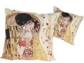 Poduszka z wypełnieniem/suwak - G. Klimt, Pocałunek (kremowe tło) (CARMANI)
