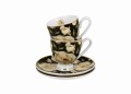 2 Filiżanki espresso ENGLISH ROSES BLACK - Golden Line 5902693947974