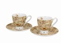 2 Filiżanki espresso ENGLISH ROSES CREAM - Golden Line 5902693948018