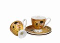 2 Filiżanki espresso KISS CLASSIC inspired by KLIMT - Golden Line 5902693948056
