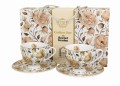 2 Filiżanki ze spodkami ENGLISH ROSES WHITE - Golden Line 5902693947929