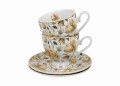 2 Filiżanki ze spodkami ENGLISH ROSES WHITE - Golden Line 5902693947929