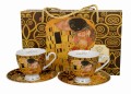 2 Filiżanki ze spodkami KISS BROWN by KLIMT - Golden Line 5902693948124