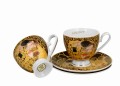 2 Filiżanki ze spodkami KISS BROWN by KLIMT - Golden Line 5902693948124