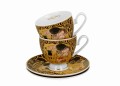 2 Filiżanki ze spodkami KISS BROWN by KLIMT - Golden Line 5902693948124