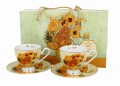 2 Filiżanki ze spodkami SUNFLOWERS inspired by Van Gogh - Golden Line 5902693947844