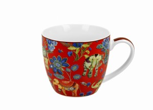 Kubek w koszyczku 460 ml ANKUR RED