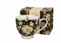Duo Kubek na stopce ENGLISH ROSES BLACK - Golden Line 5902693947998