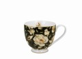 Duo Kubek na stopce ENGLISH ROSES BLACK - Golden Line 5902693947998
