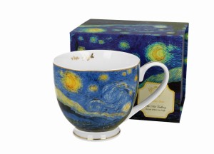 Kubek na stopce STARRY NIGHT inspired by Van Gogh - Golden Line