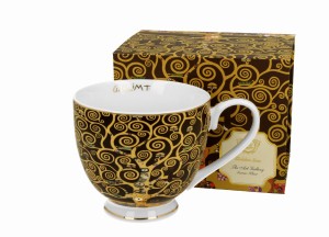 Kubek na stopce TREE OF LIFE inspired by KLIMT - Golden Line