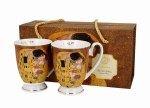 Duo 2 kubki royal KISS CLASSIC inspired by KLIMT - Golden Line