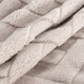 Koc z mikrofibry miękki ciepły puszysty CARO 200x220 beżowy 5903571653536