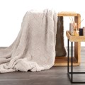 Koc z mikrofibry miękki ciepły puszysty CARO 200x220 beżowy 5903571653536
