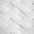 Koc fotelówka z mikrofibry miękki puszysty CARO 70x160 biały 5903571653079
