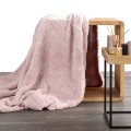Koc fotelówka z mikrofibry miękki puszysty CARO 70x160 różowy 5903571653147