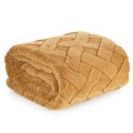 Koc z mikrofibry miękki ciepły puszysty CARO 200x220 miodowy 5903571653604
