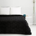 Koc z mikrofibry miękki ciepły puszysty CARO 200x220 czarny 5903571653574