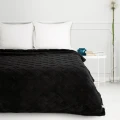 Koc fotelówka z mikrofibry miękki puszysty CARO 70x160 czarny 5903571653130