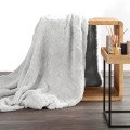 Koc fotelówka z mikrofibry miękki puszysty CARO 70x160 srebrny 5903571653116