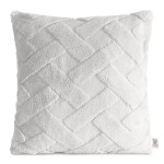 Poszewka z mikrofibry miękka puszysta CARO 45x45 Srebrny
