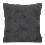 Poszewka z mikrofibry miękka puszysta CARO 45x45 Stalowy