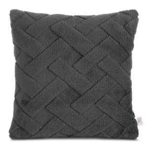 Poszewka z mikrofibry miękka puszysta CARO 45x45 Stalowy