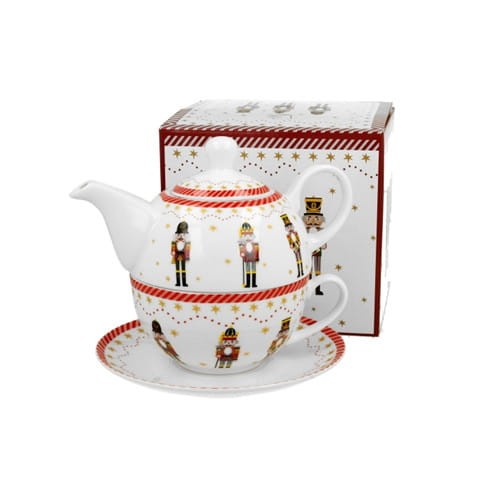 Filiżanka z dzbankiem I spodkiem Tea for one CHRISTMAS NUTCRAC 5902693951315