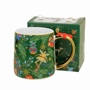 Kubek świąteczny  porcelanowy z kokardką CHRISTMAS SPIRIT 450 ml