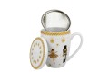 Kubek świąteczny z zaparzaczem porcelanowy Christmas Ballerina 5902693951148