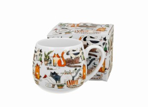 Kubek baryłka Koci Świat LENIWE KOTY