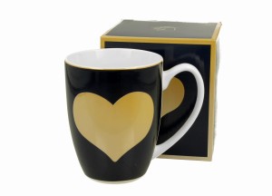 Kubek classic 360 ml granatowy  - WIELKIE SERCE