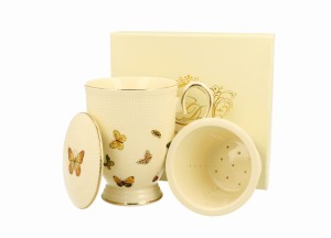 Kubek z zaparzaczem ECRU MOTYLKI