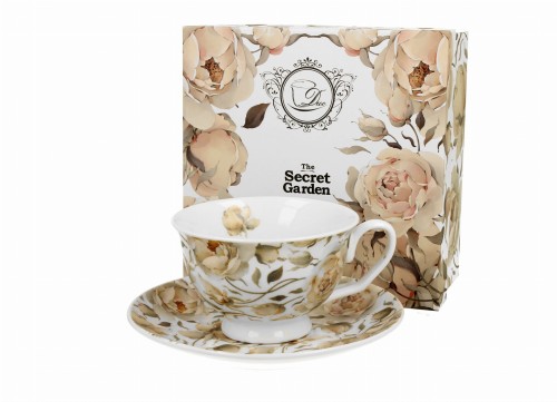 Duo Filiżanka ze spodkiem ENGLISH ROSES WHITE 5902693949923