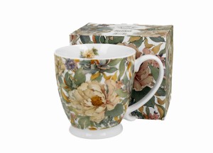 Kubek na stopce PEONY WHITE