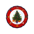 Cicha Noc Komplet 4 talerzy deserowych red 5903517099541