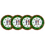 Cicha Noc Komplet 4 talerzy deserowych green