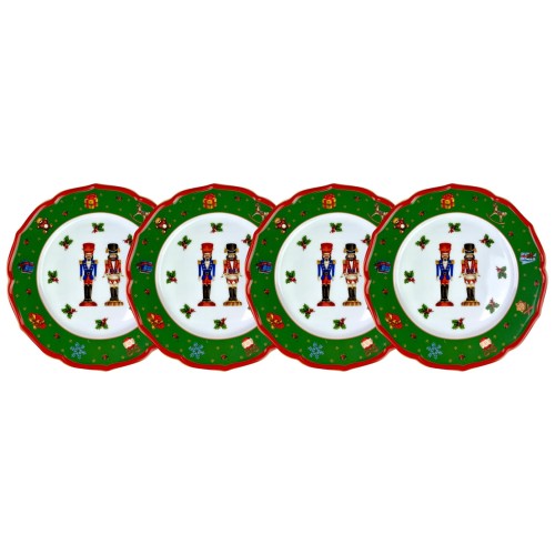 Cicha Noc Komplet 4 talerzy deserowych green 5903517104634