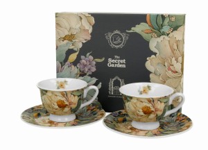 Duo 2 Filiżanki espresso royal PEONY BLUE