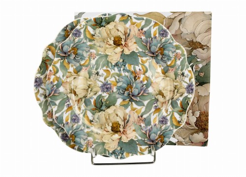 Komplet 2 talerze deserowe PEONY WHITE 5902693950097