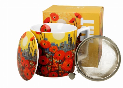 Kubek z zaparzaczem MODERN - POPPIES 5902693954668