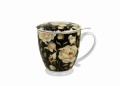 Kubek na stopce z zaparzaczem ENGLISH ROSES BLACK 5902693949527