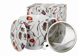 Kubek  na stopce z zaparzaczem FLOWER MEADOW