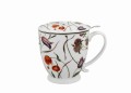 Kubek na stopce z zaparzaczem FLOWER MEADOW 5902693949565