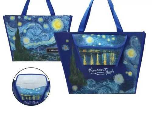 Torba na ramię z kieszonką - V. van Gogh, Gwiaździsta Noc nad Rodanem (CARMANI) 5905450805142