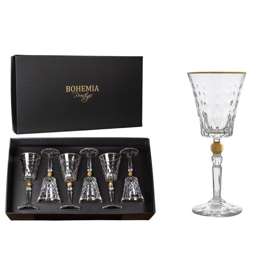 Zestaw 6 kieliszków do wina 260 ml Conte Gold Prestige 5904121802770