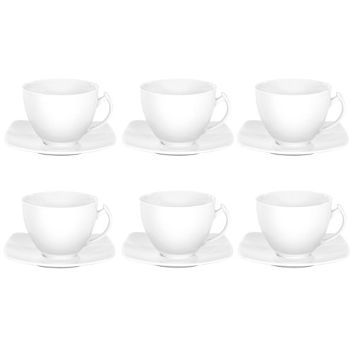 Chodzież Akcent Zestaw kawowy na 6 osób Biały C000 5907710072387